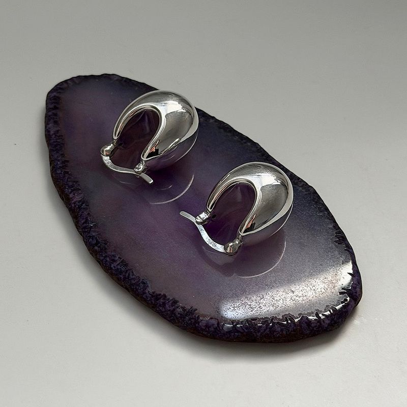 [925silver] Volume pouch earring