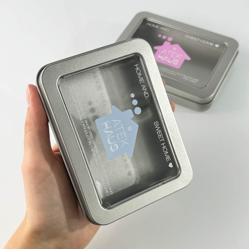 House Silver Mini Tin Case(Pink)
