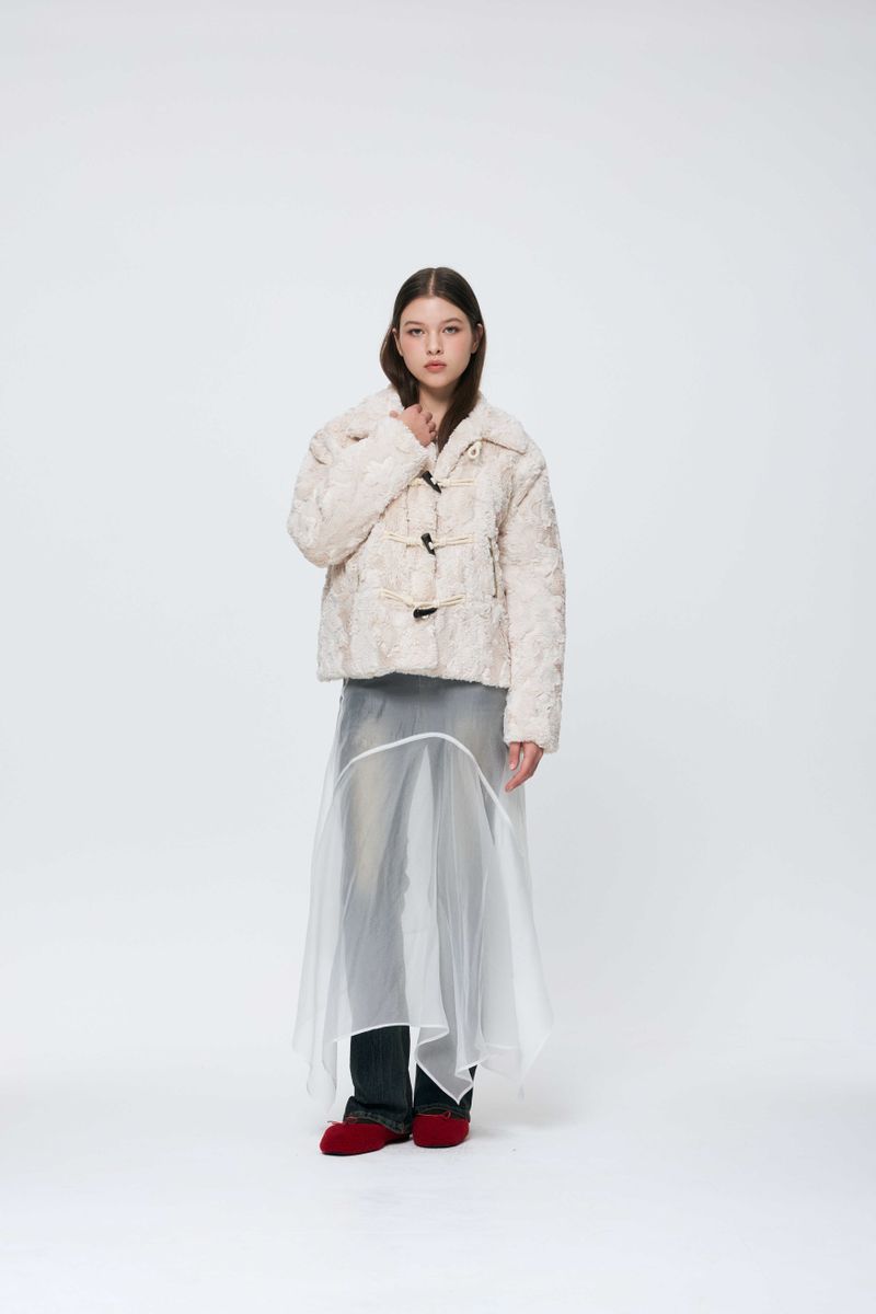 COZY FUR JACKET / BEIGE
