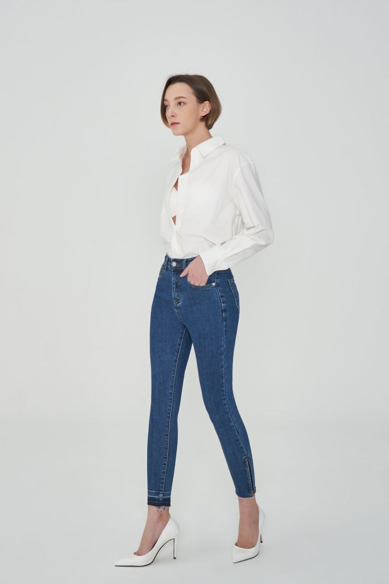 DARK BLUE SKINNY JEAN[6868]