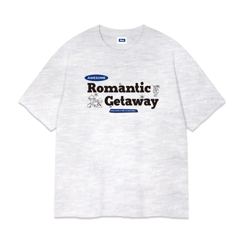 romantic getaway over fit t-shirt (4color)
