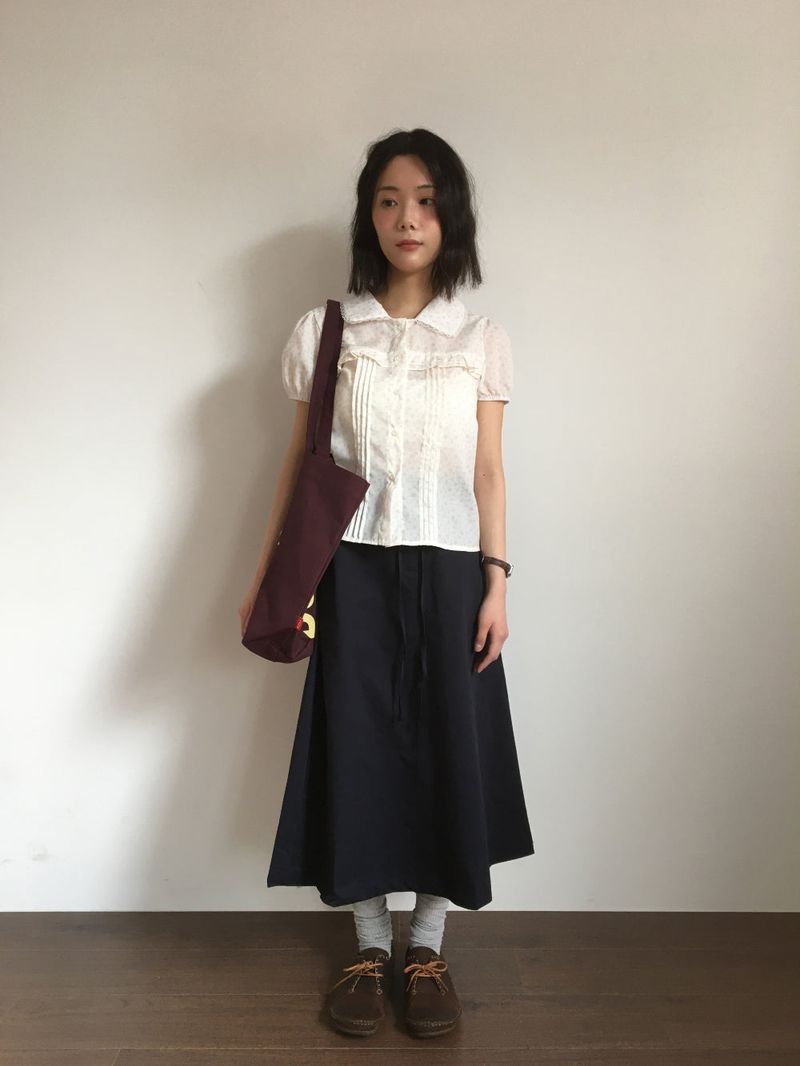Anki Flora Frill Blouse (1color)