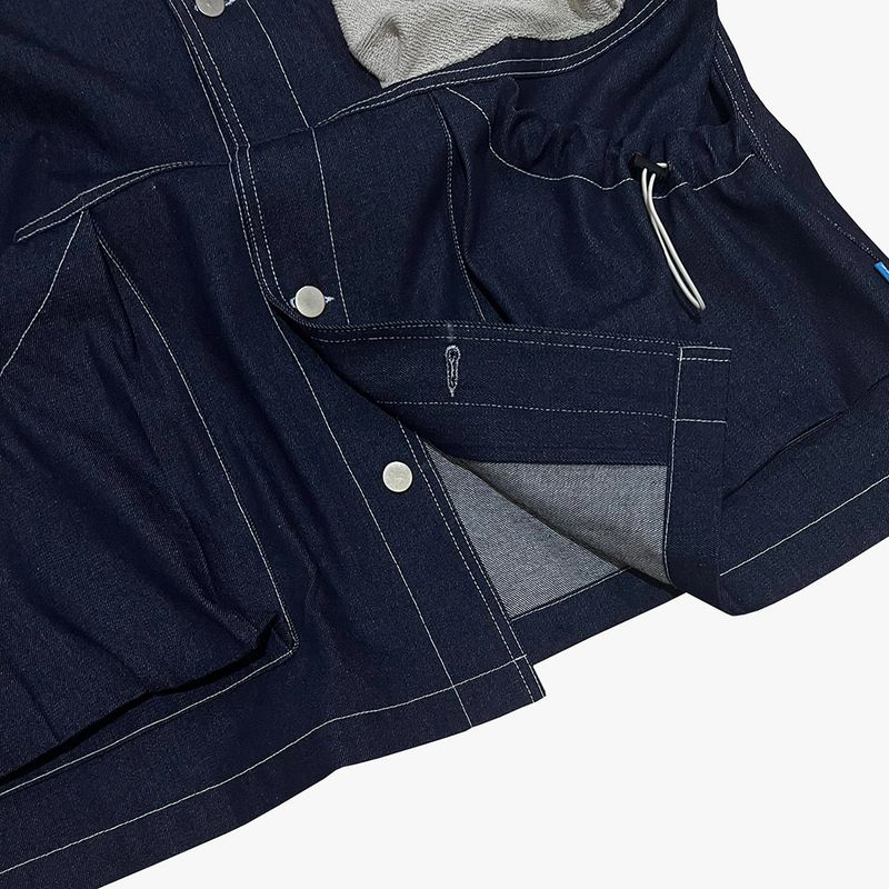 reverse Terry Pocket Denim Jacket_blue