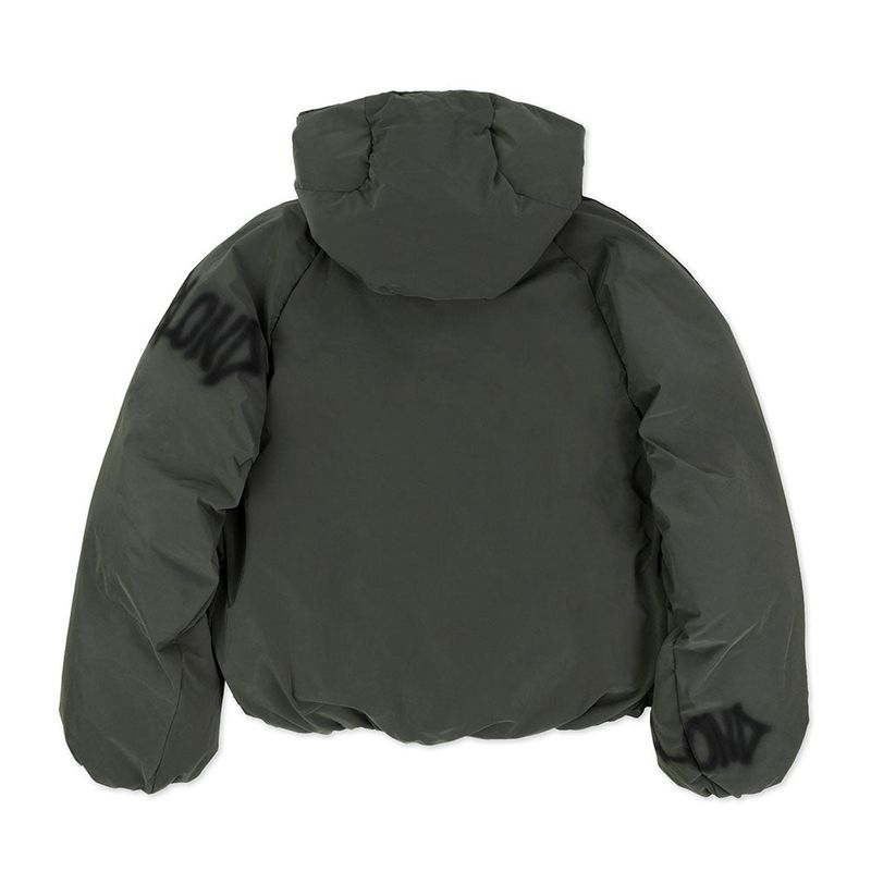BBD Graffiti Logo Hidden Cuff Puffer Jacket (Khaki)
