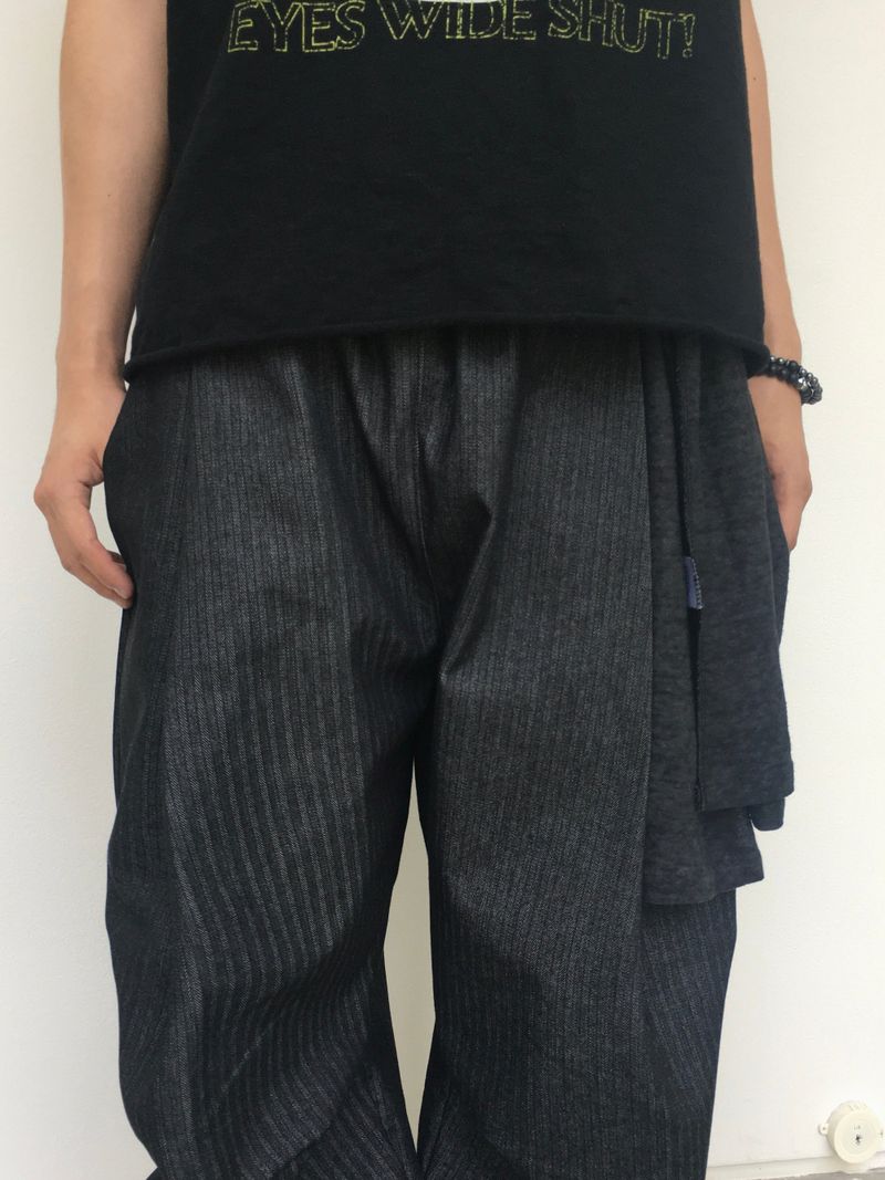 Nook's Herringbone Nonfaded Balloon Pants 3C