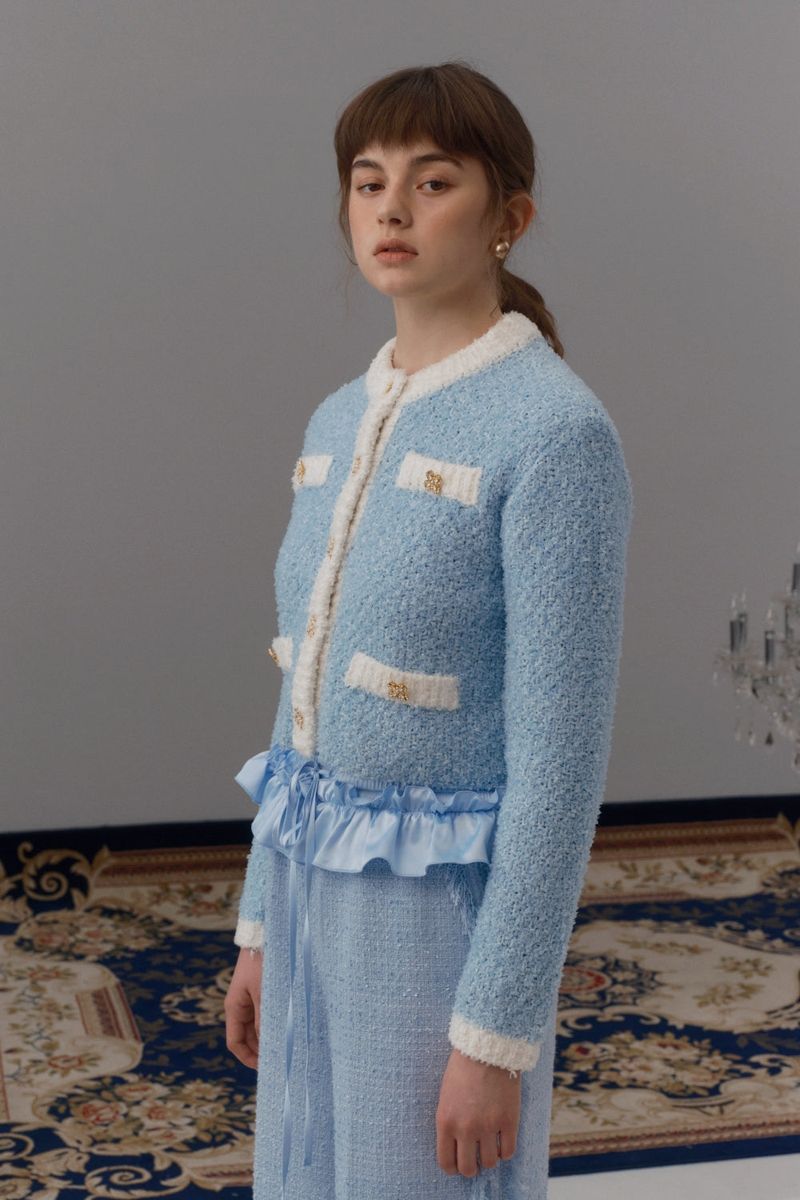 Tweed knit jacket