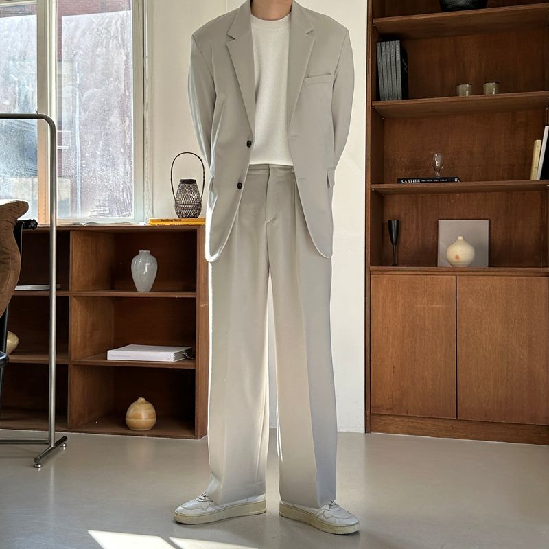 LMN Def Pintuck Wide Two-Tuck Slacks (6 colors)