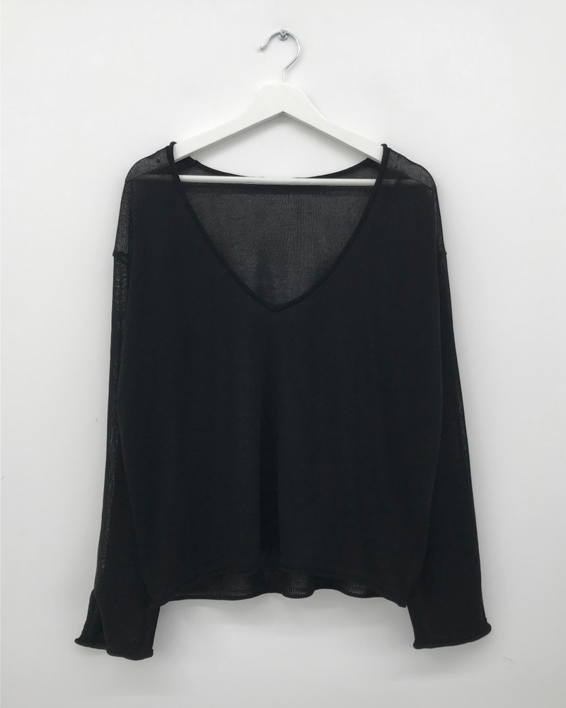 Veiled Summer V-neck Knit (5color)