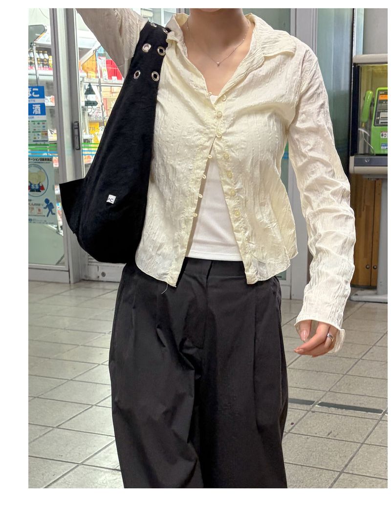 INCHANT ME（インチャントミー）の「Shining Wrinkle Collar Blouse（Tops）」