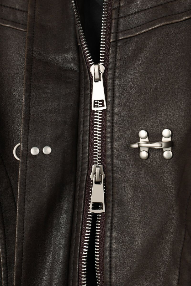 Hook Washed Leather Jacket