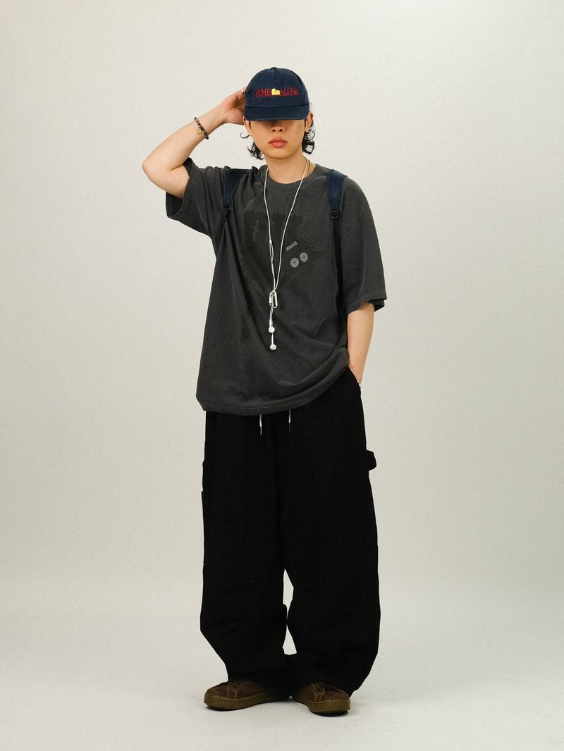 EN Rip-stop Carpenter Banding Parachute Pants
