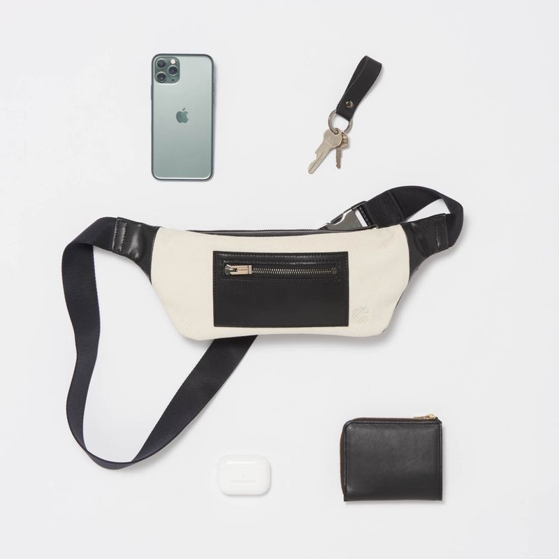 Apple Leather&OrganicCotton Crossbodybag