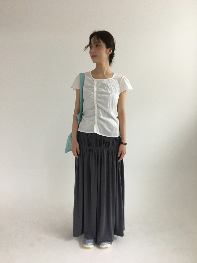 Sor Shirred Long Skirt (4color)