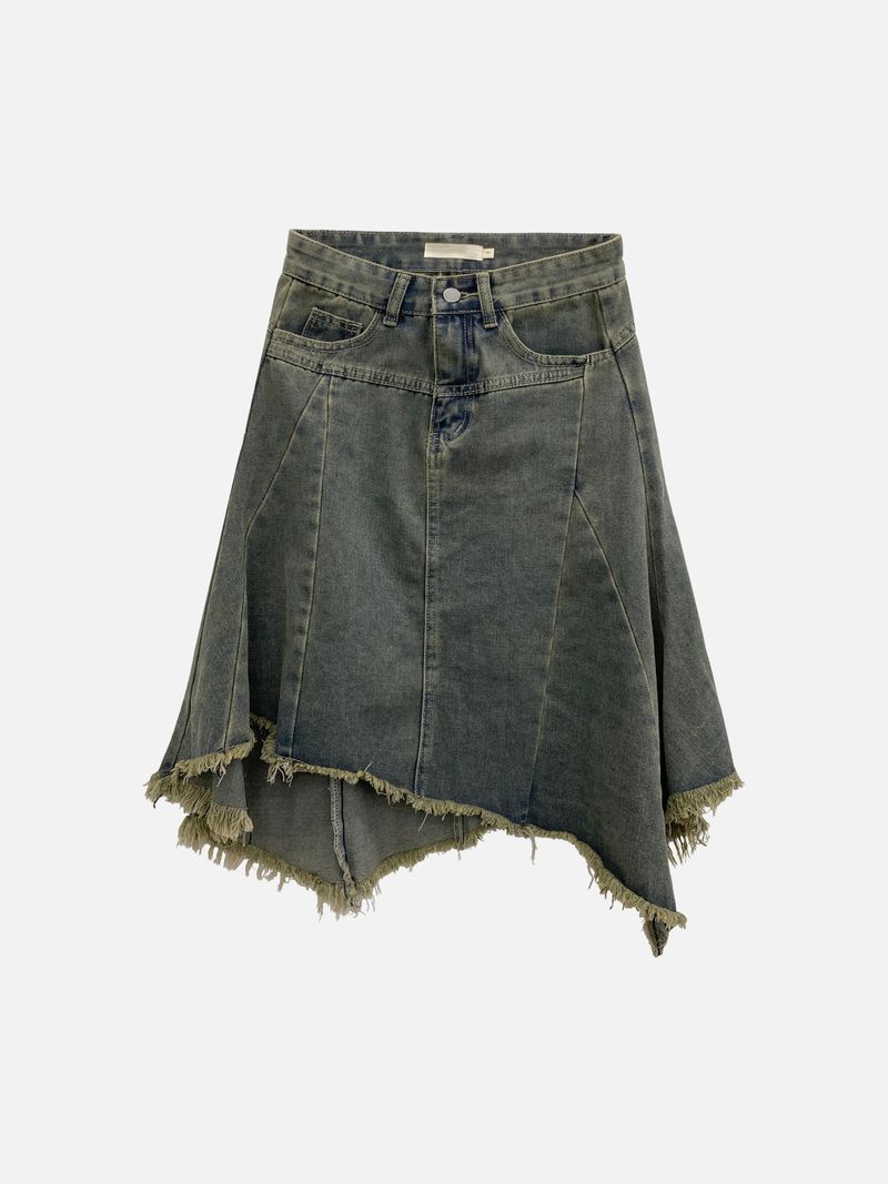 Fray Vintage Denim Skirt (1c)