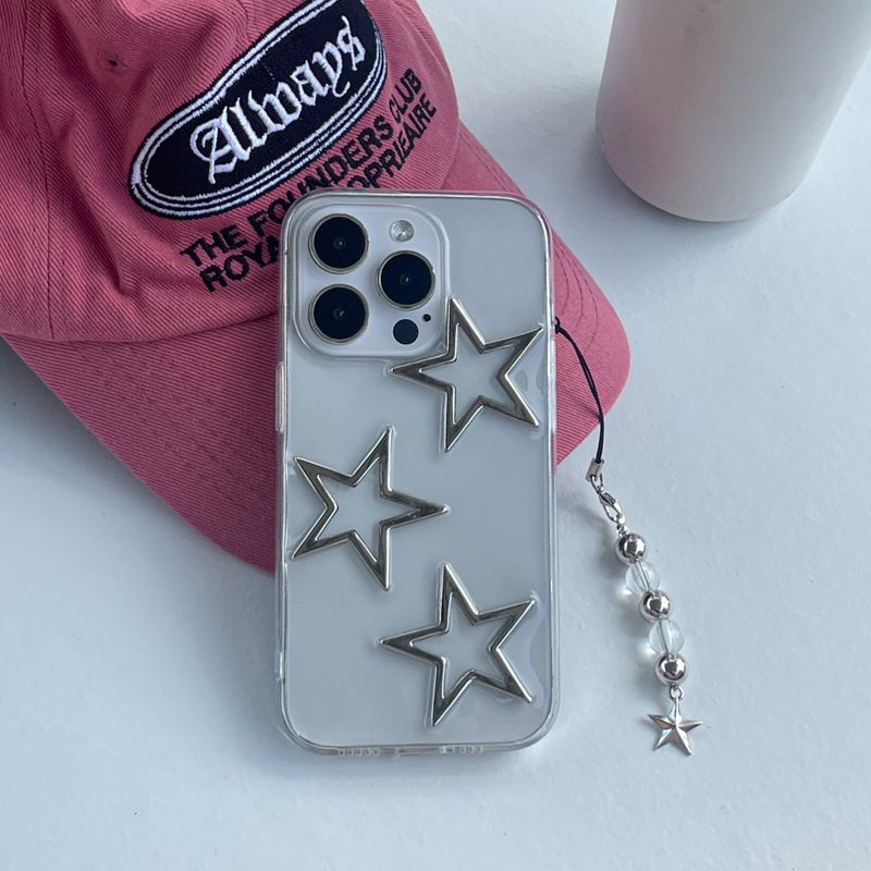 [made] Big Silver Star Resin Phone Case