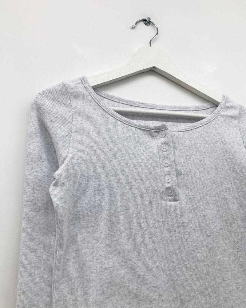 Liège button boat neck t-shirt (3color)