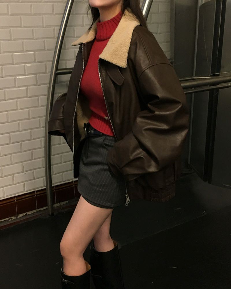 [ORIGINAL] Kyle Wool & Leather 2-Way Jumper