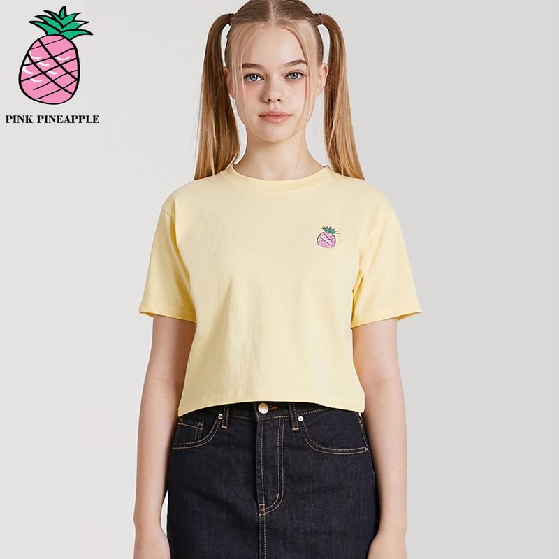 PINK PINEAPPLE（ピンクパイナップル）の「SYMBOL CROPPED T-SHIRT（Tops）」