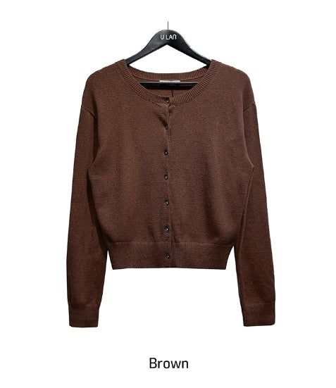 [U-BASIC] Allin round neck cardigan