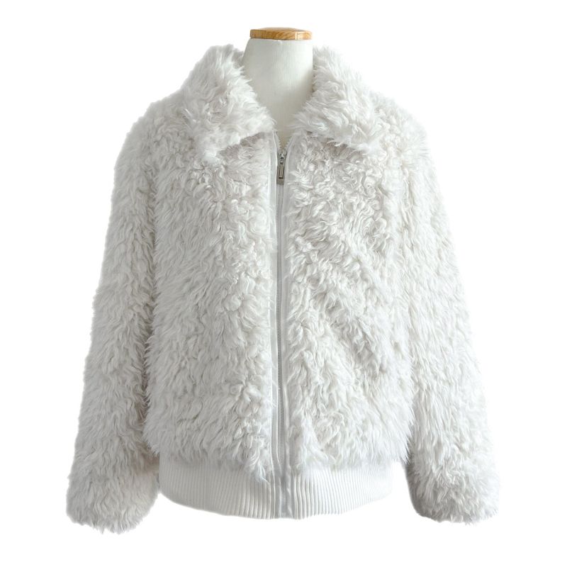 Luv Snowy Collar Fur Zip-Up Jacket