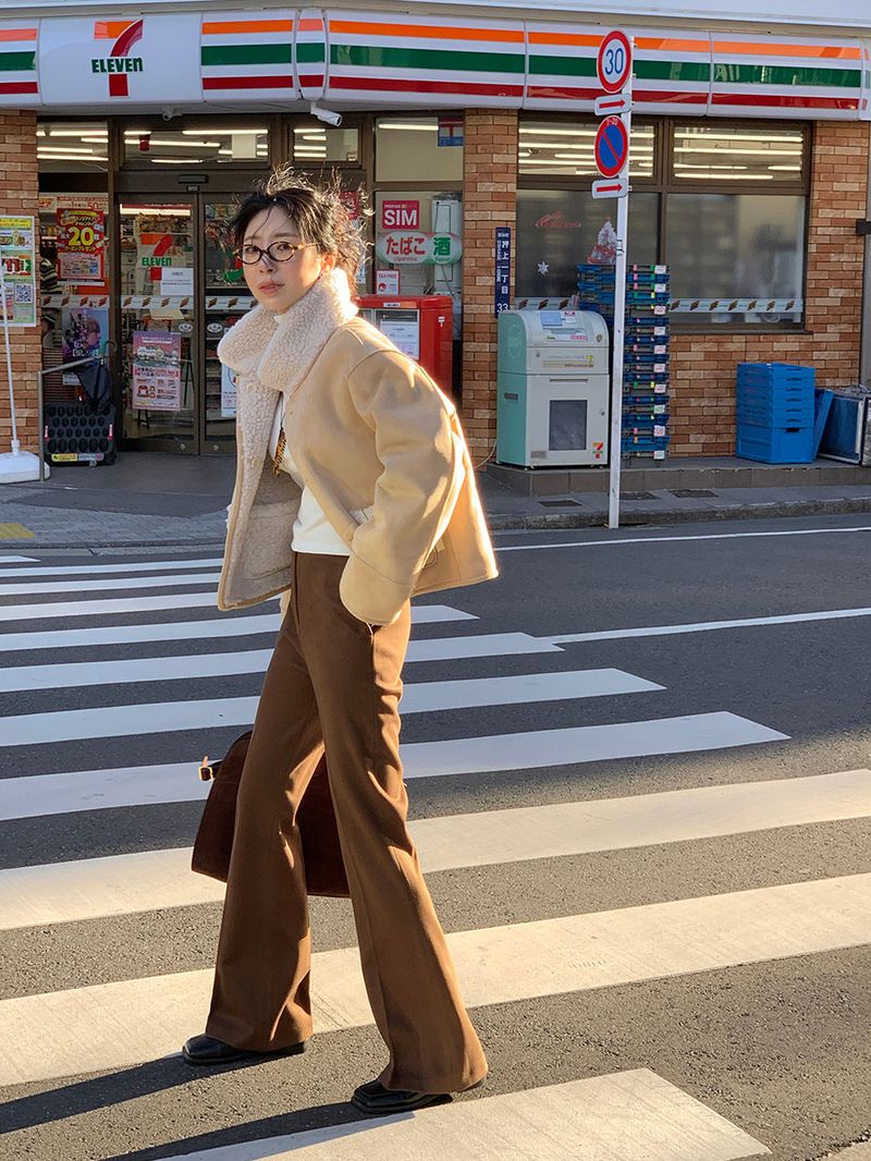 [MADE] [Wool Napping] Winter Warm Long Bootcut Slacks