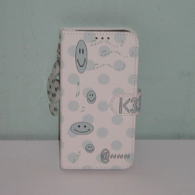 Dot dot smile skyblue diary wallet case