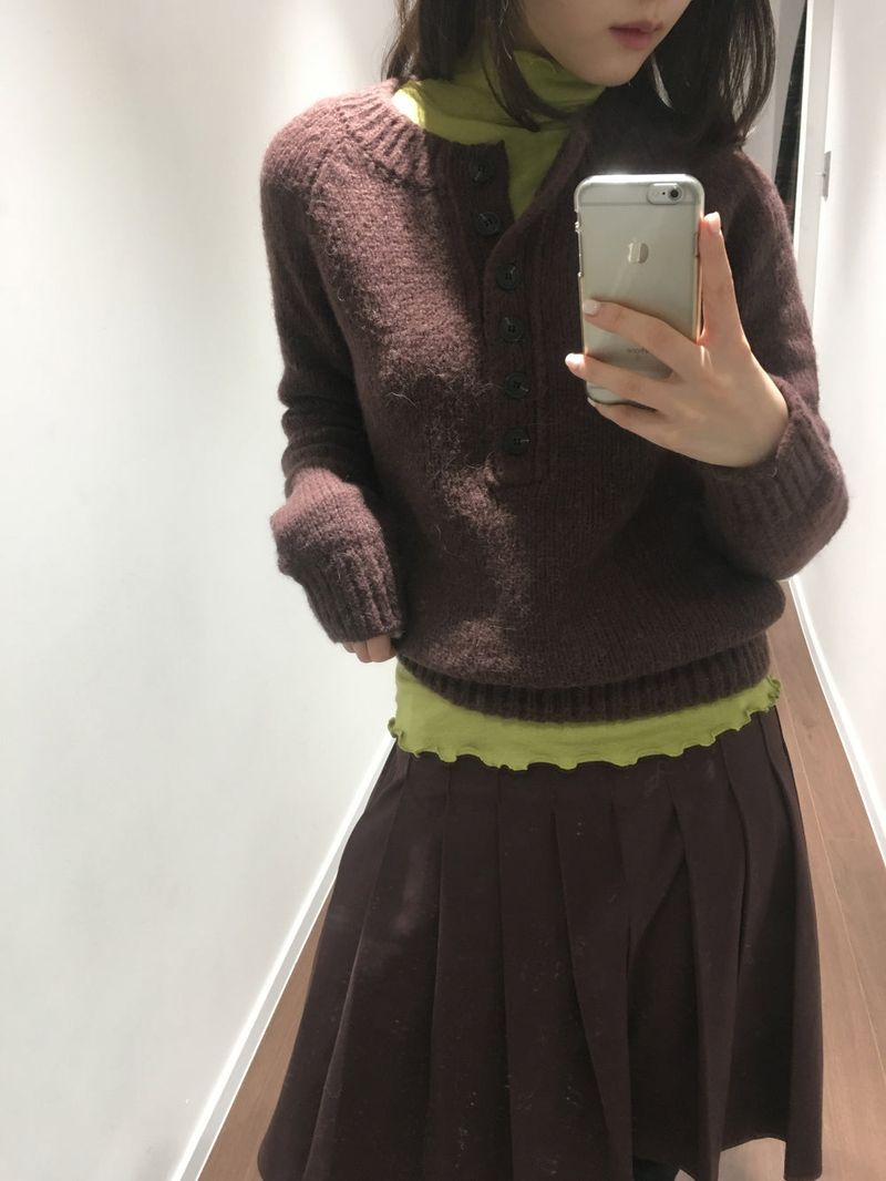 Lambswool alpaca knit (4color)
