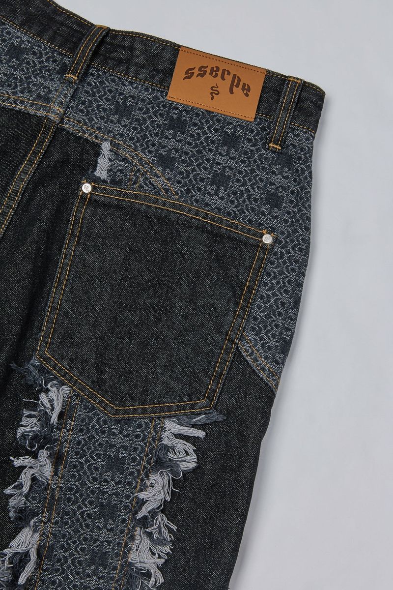 Wind Vagabond Denim Pants Black