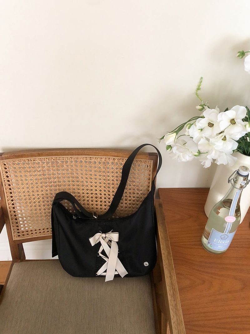 Daily ribbon hobo bag_black