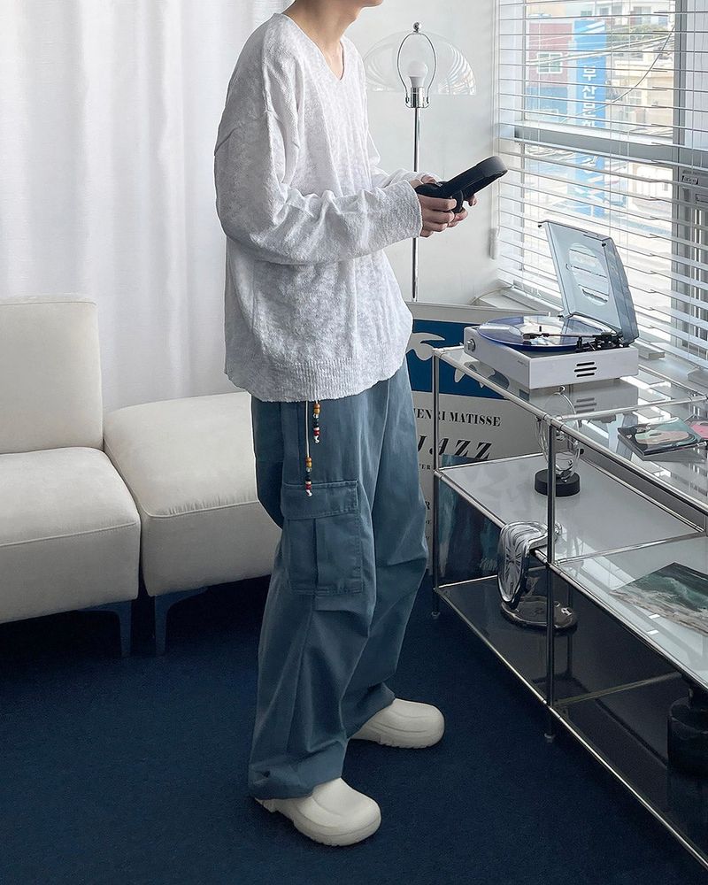 CL Ditto beads Washing cargo pants (3 colors)