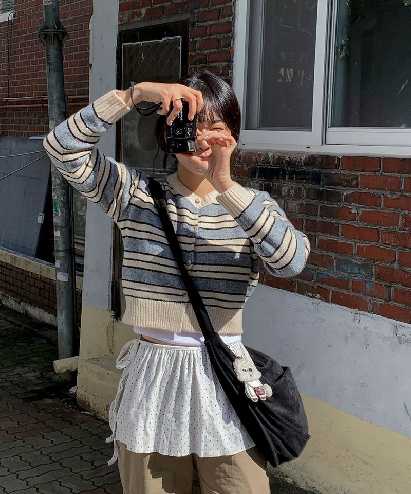 Mode Stripe Cardigan