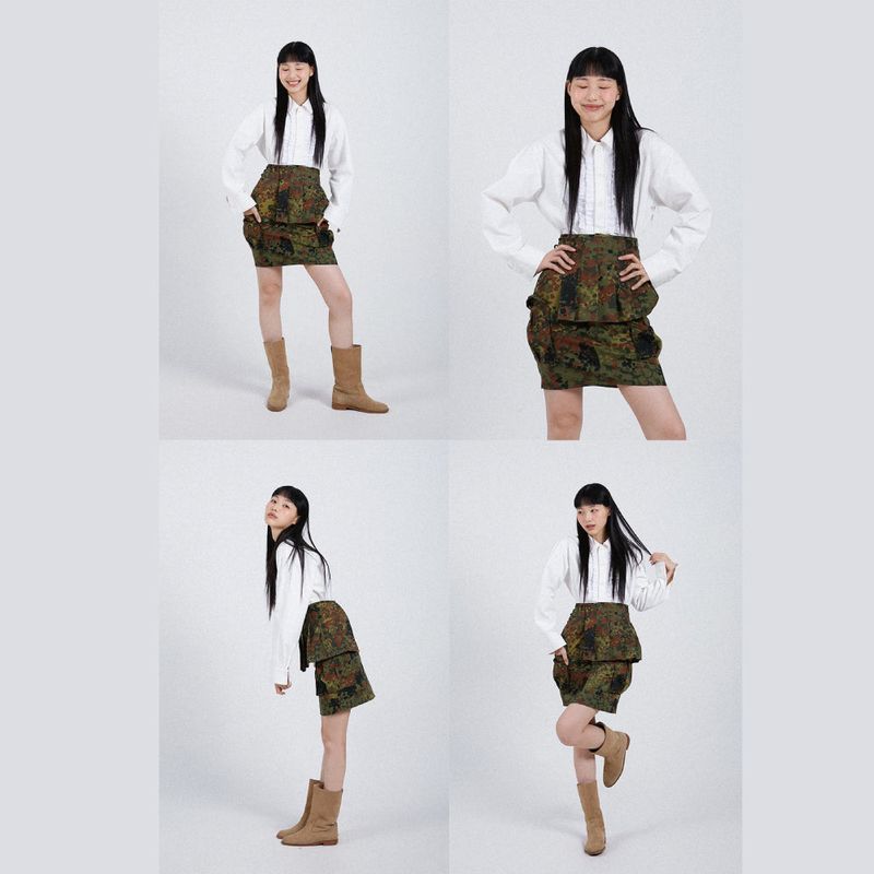 Shirring Frill Jacket (Black)