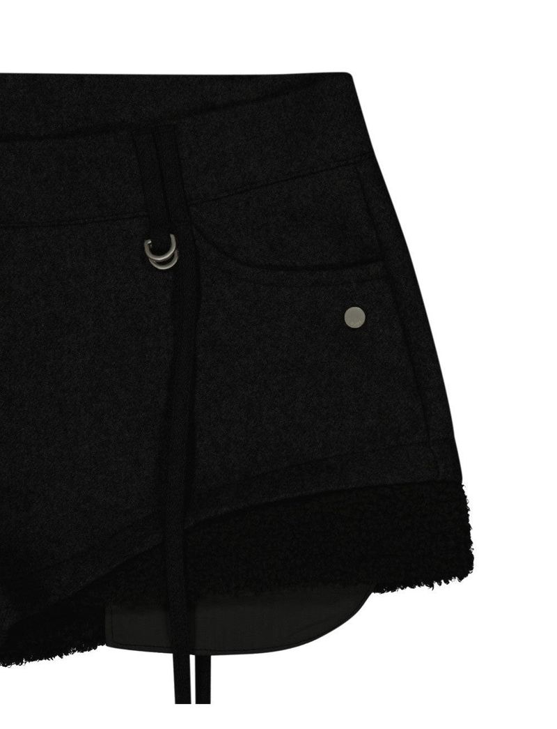 Micro Wool Shorts / Black