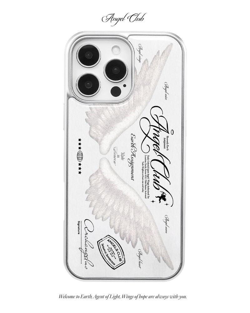 Angel Club Wing Bumper Case Silver