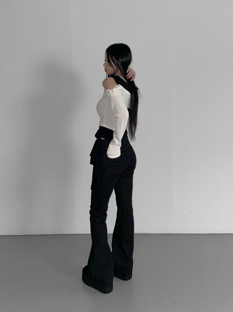 solitude striped bootcut