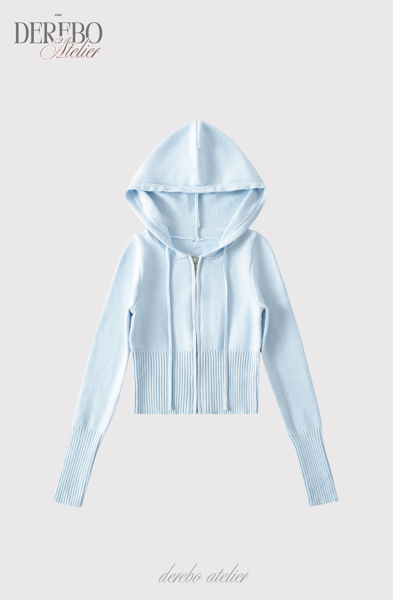 Cozy Knitwear Zip-up Training Set-up (TOP)