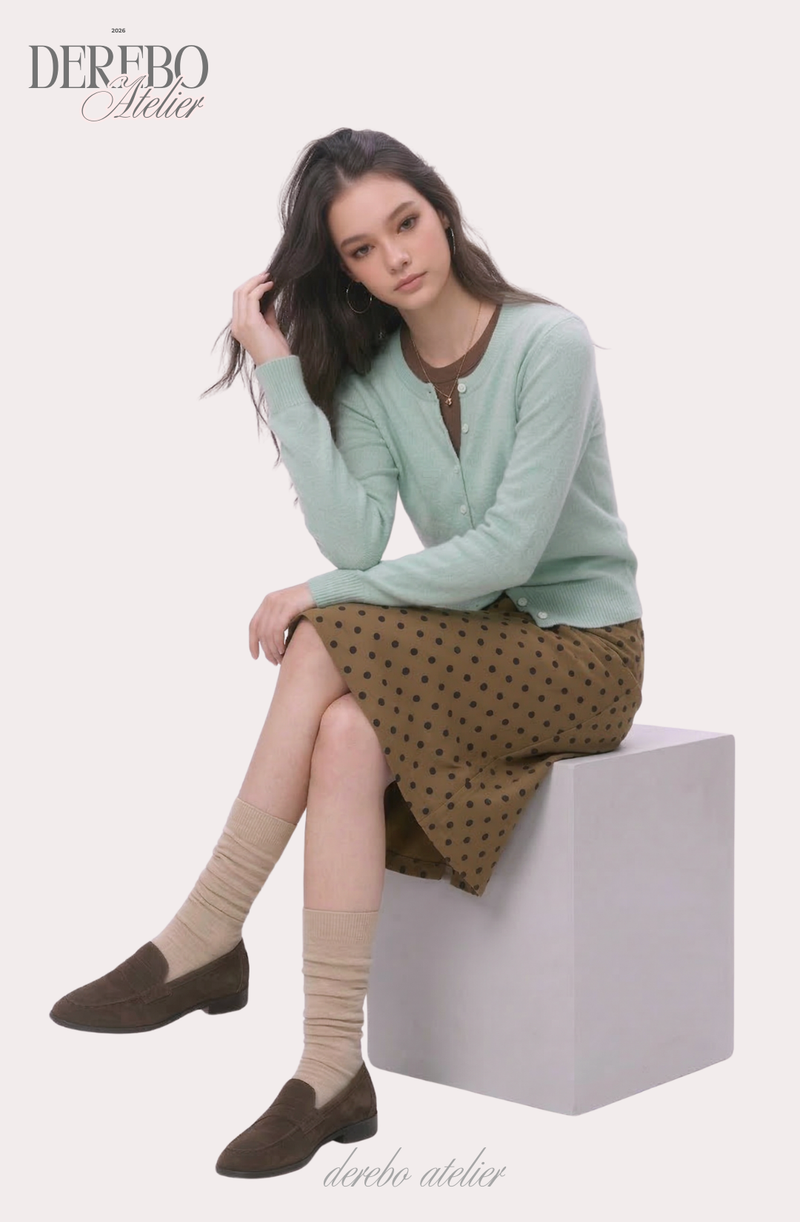Mint Brown Layered Cardigan