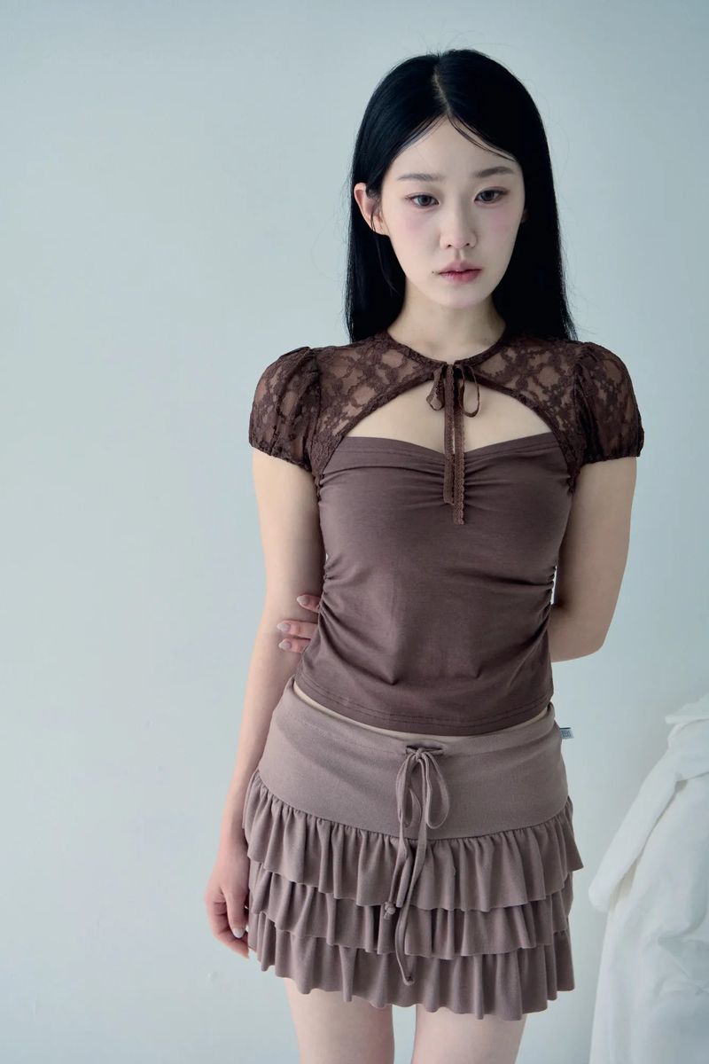 Muse lace top (Brown)
