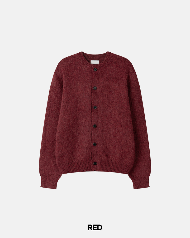 Hairy Wool crop Knit Cardigan