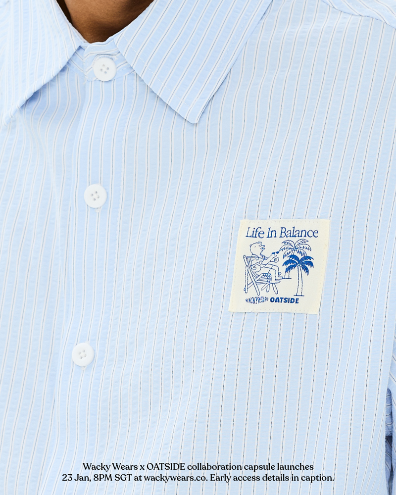 Life In Balance Seersucker Stripe Shirt