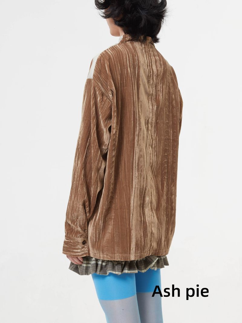 Printed long-sleeved top