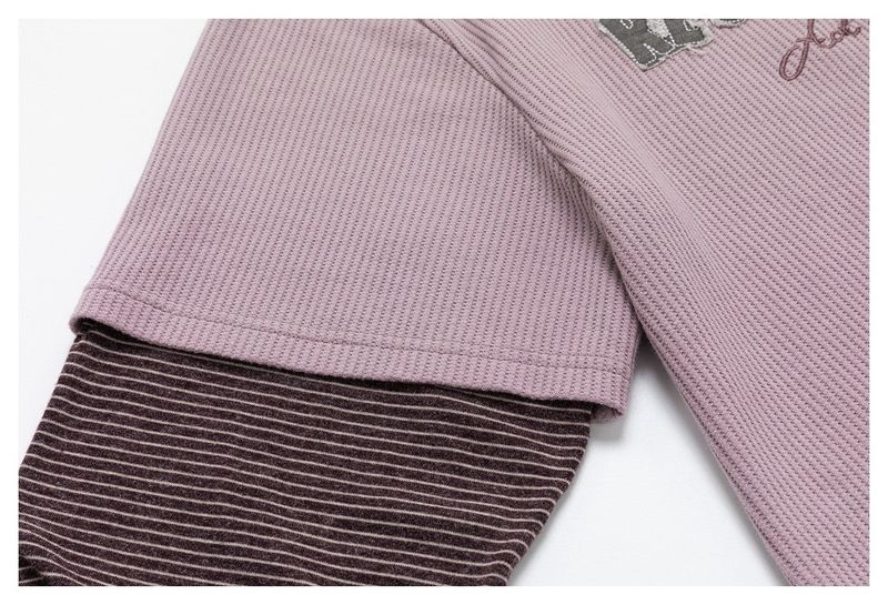 Preppy Layered Stripe Polo Sweatshirt