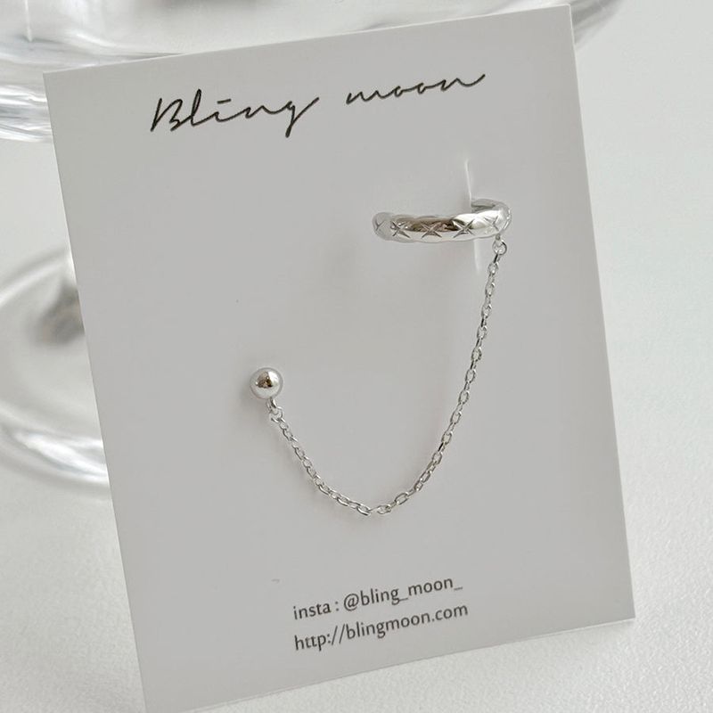 Blingmoon（ブリングムーン）の「アンバーリングツーピンイヤーカフピアス/3カラー/デイリーシンプルチェーン（アクセサリー）」