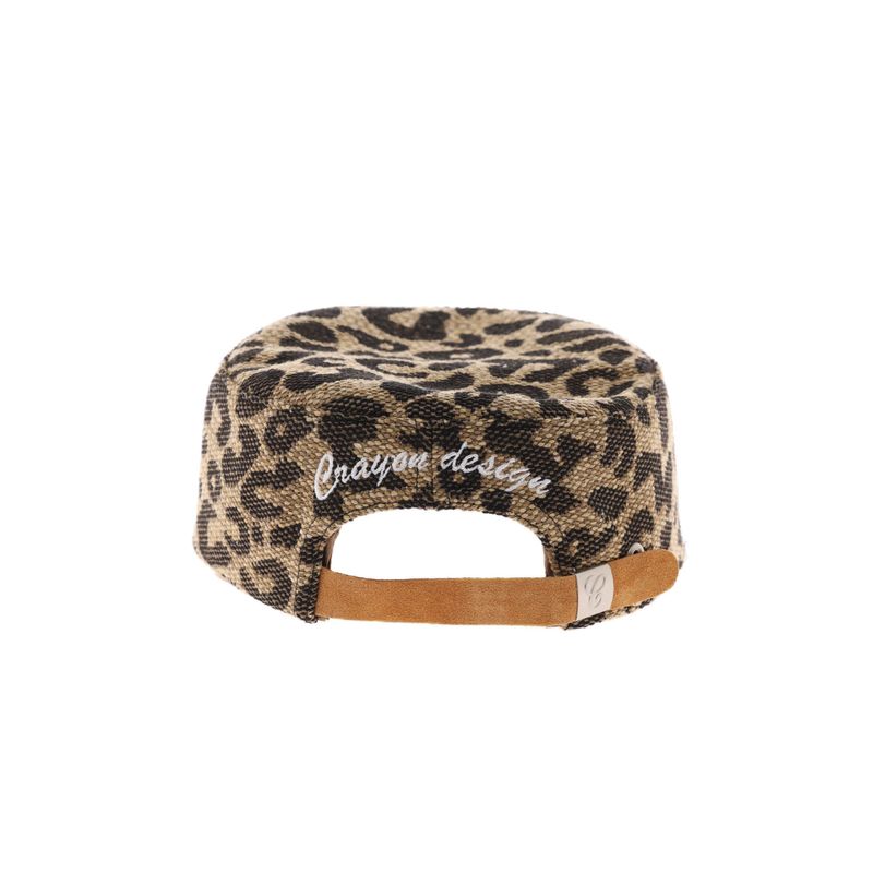 6CRAYON WEAVE LEOPARD PRINT BRIMMED BASEBALL CAP