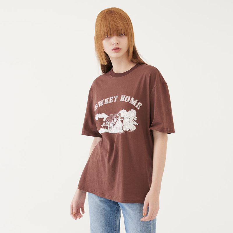 TMO BY 13MONTH(ティーエムオーバイサーティーンマンス)の「SWEET HOME T-SHORT (BROWN)(Tops)」