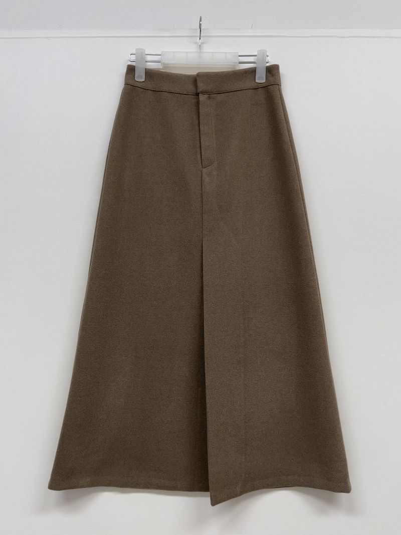 Maxi Wool A-Line Long Skirt