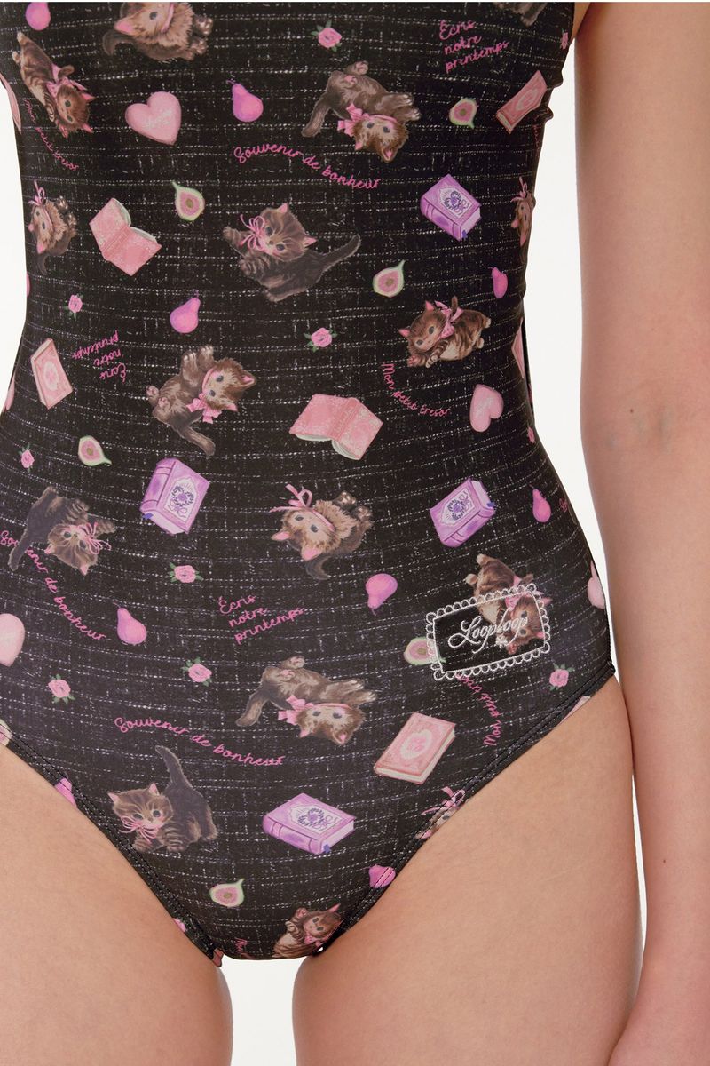 [April Kitty_black] One Piece Swimsuit