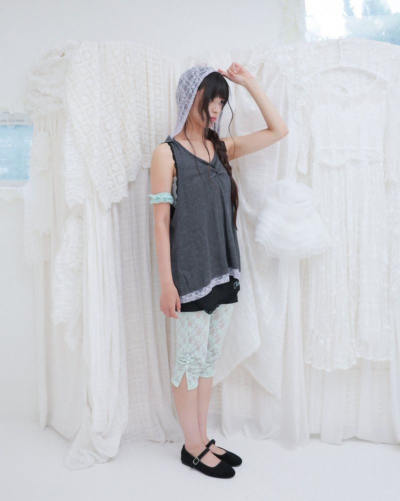 APRON MICRO PANTS / BLACK