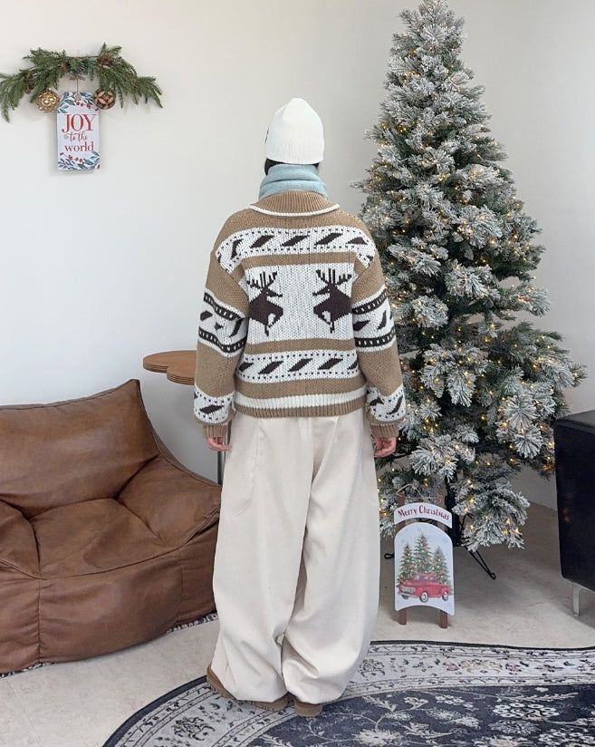 Bedin Nordic Toggle Knit Cardigan