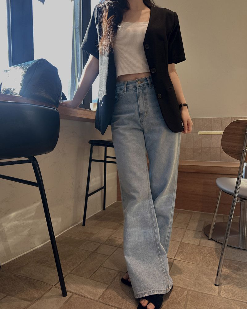 Hiu wide denim pants